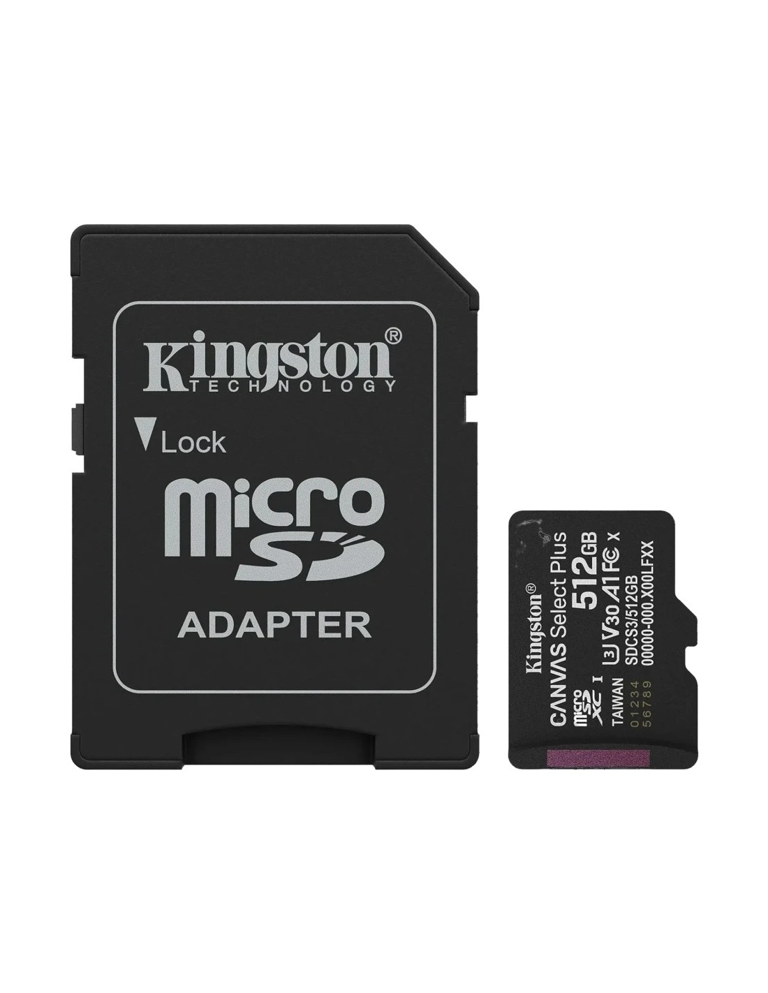 Tarjeta microSD Kingston Canvas Select Plus 512GB 150MB/s U3 V30 A1