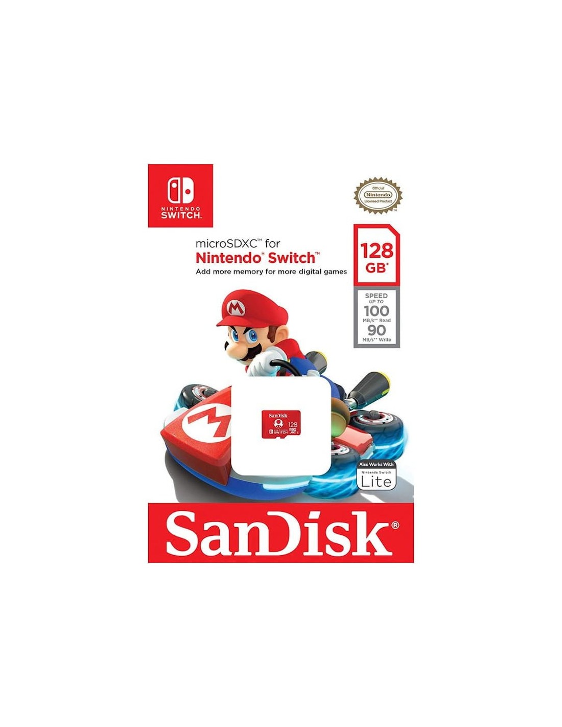 Tarjeta microSD SanDisk Licencia Nintendo 128GB para Nintendo Switch R