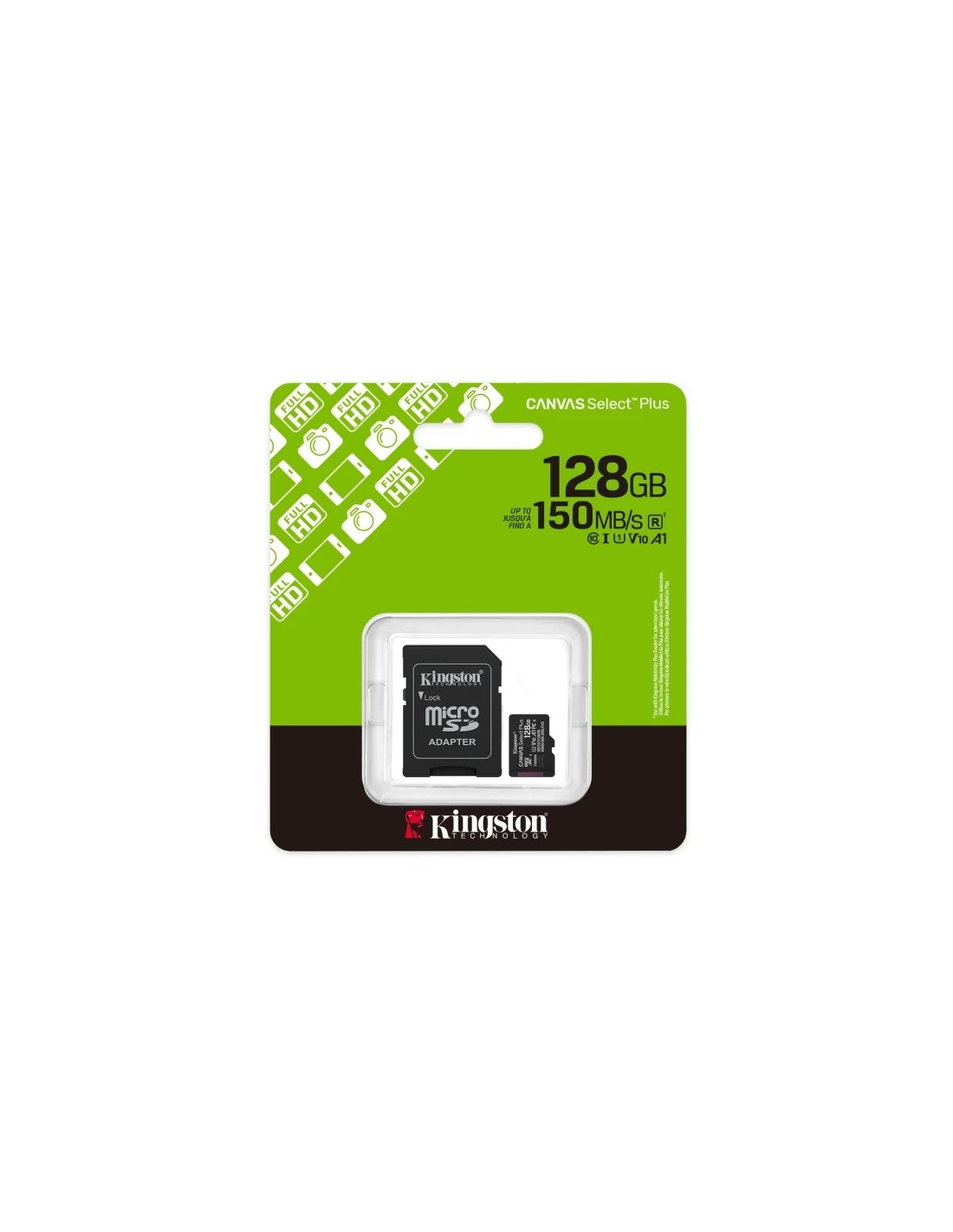 Tarjeta microSD Kingston Canvas Select Plus 128GB 150MB/s A1