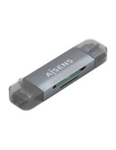 AISENS ASCR-2AC08-GR Gris Externo USB 3.0 SD/microSD Lector de tarjeta