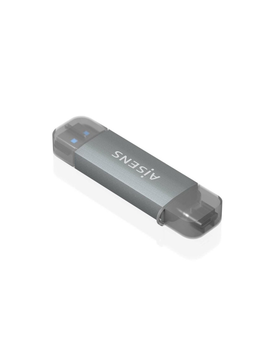 AISENS ASCR-2AC08-GR Gris Externo USB 3.0 SD/microSD Lector de tarjeta