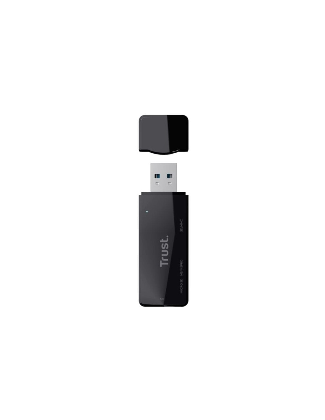 Trust NANGA USB 3.2 Gen 1 (3.1 Gen 1) Type-A Negro SD/microSD Lector d
