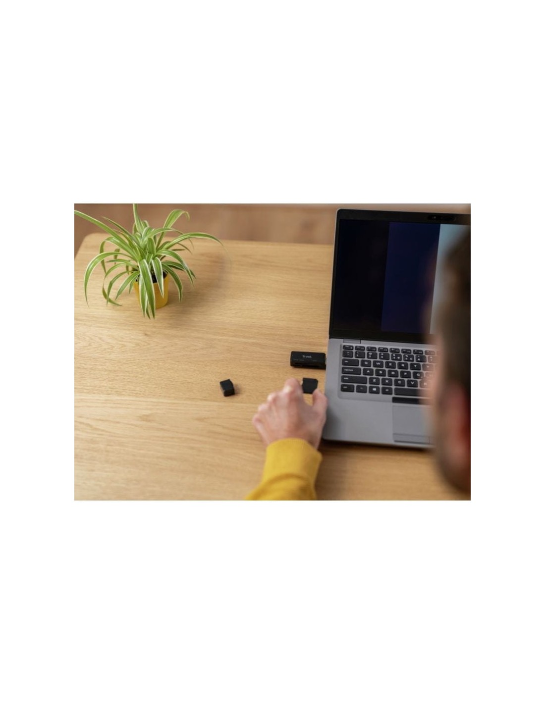 Trust NANGA USB 3.2 Gen 1 (3.1 Gen 1) Type-A Negro SD/microSD Lector d