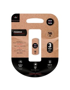 Pendrive Tech One Tech Smart Clip 16GB Blanco USB 2.0 en Logroño
