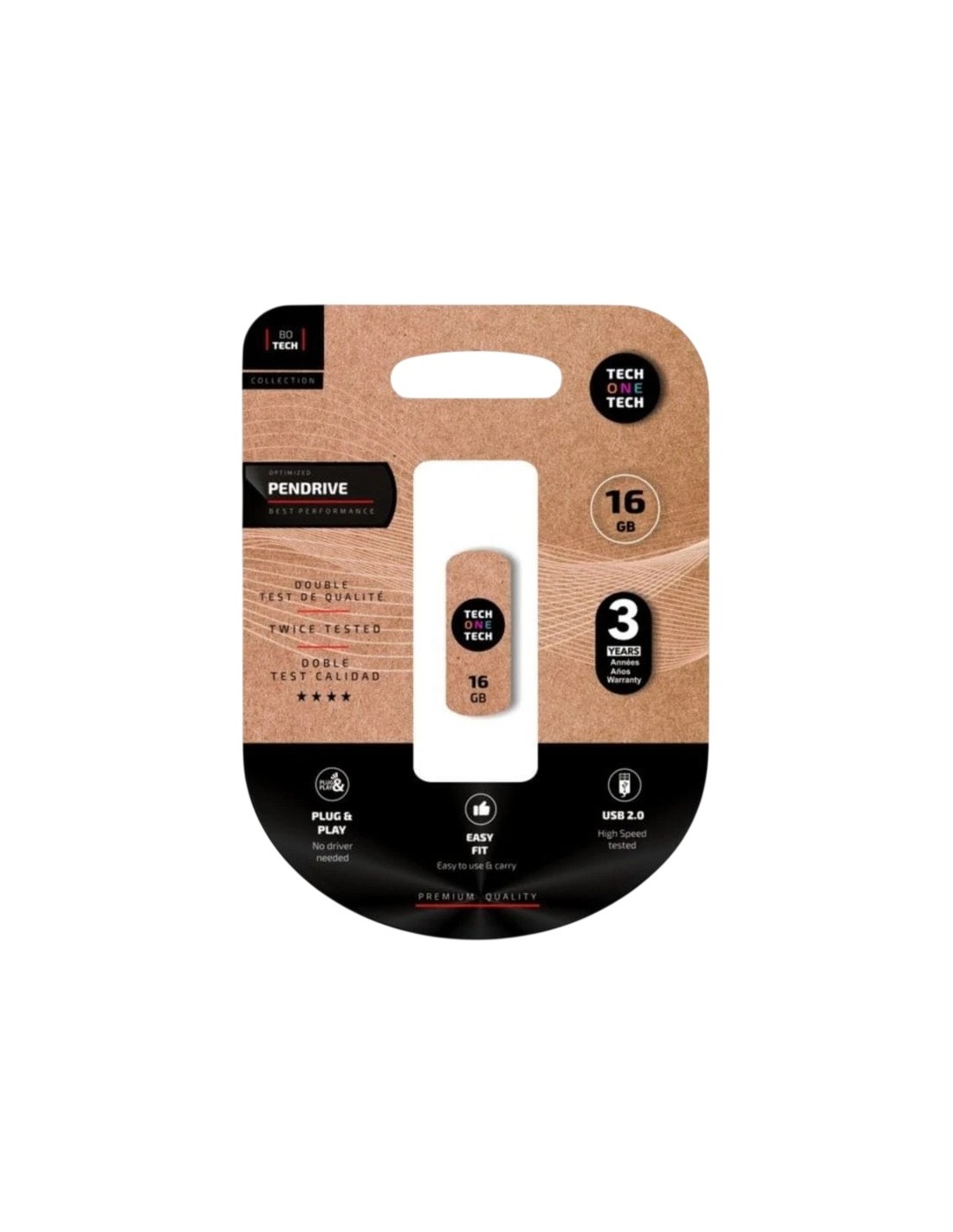 Pendrive Tech One Tech Smart Clip 16GB Blanco USB 2.0 en Logroño