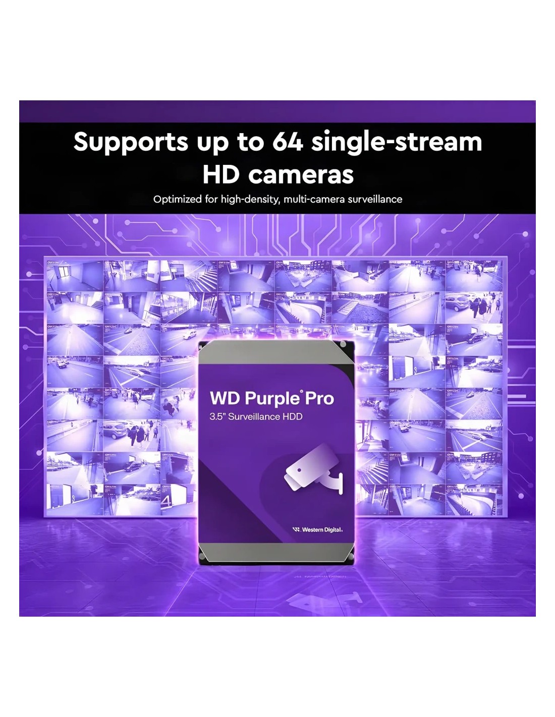 Disco duro WD Purple Pro Smart Video 8TB SATA 3,5 pulgadas 7200rpm