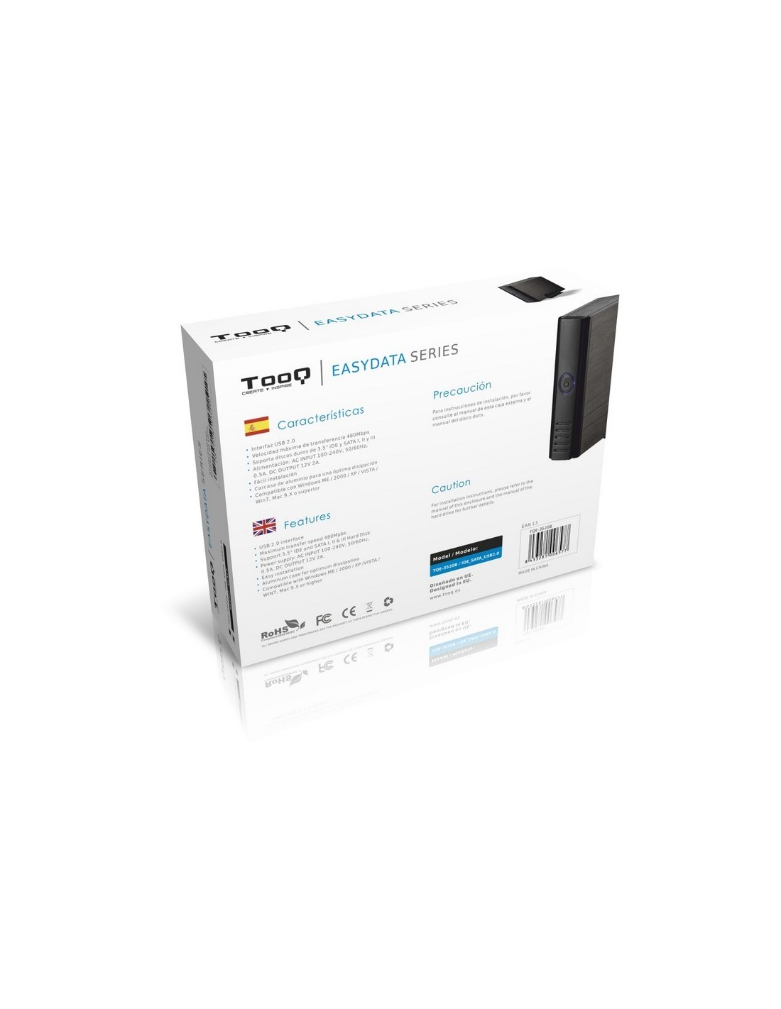 Caja HDD/SDD 3.5" SATA TooQ TQE-3520B en Logroño