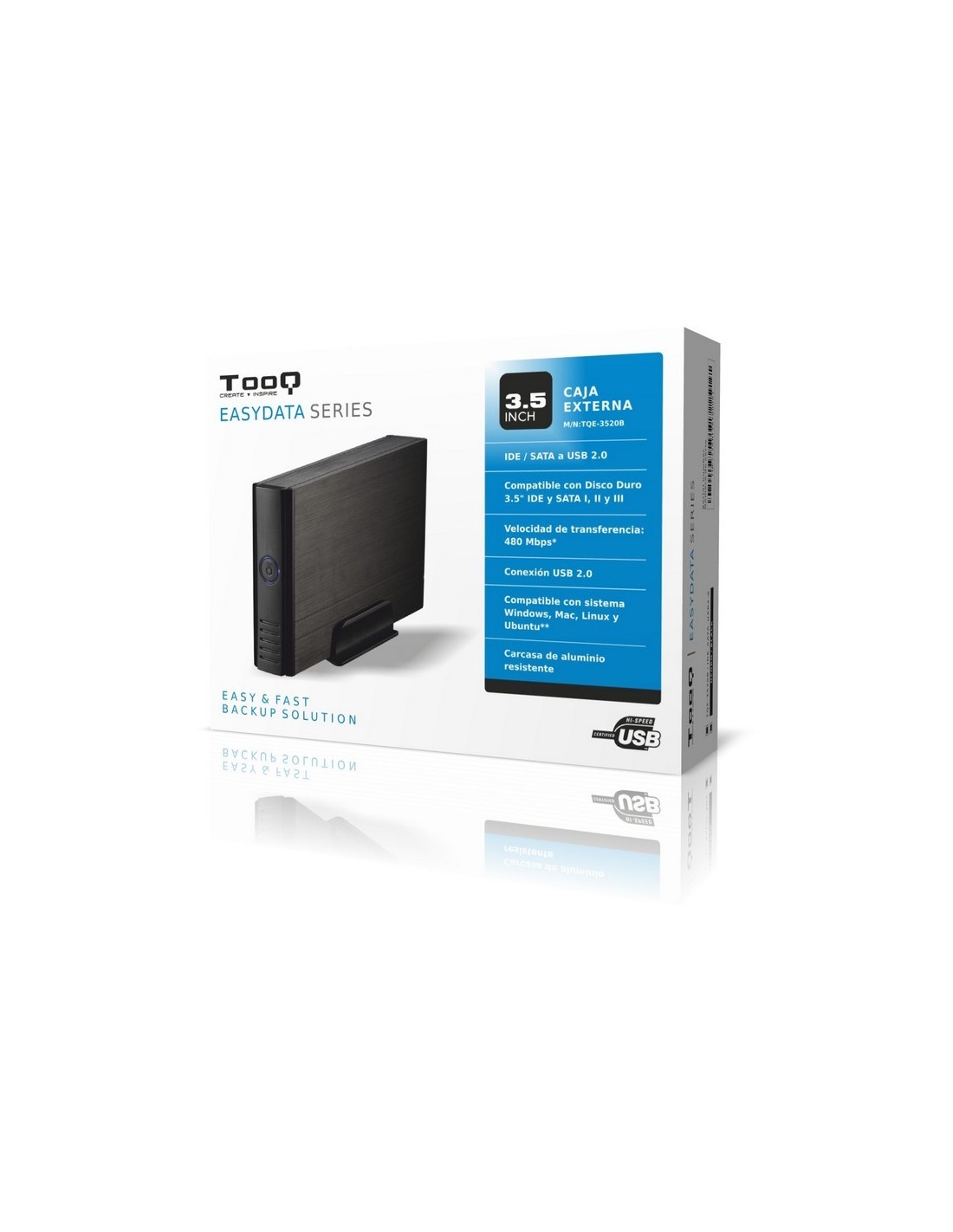 Caja HDD/SDD 3.5" SATA TooQ TQE-3520B en Logroño