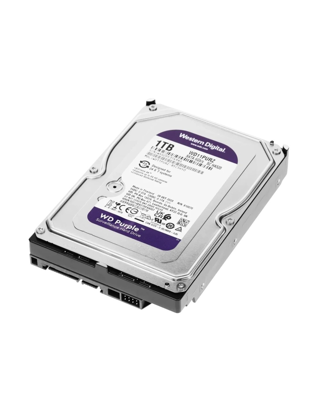 Disco duro WD Purple WD11PURZ 1TB SATA III 3,5 pulgadas 5400rpm