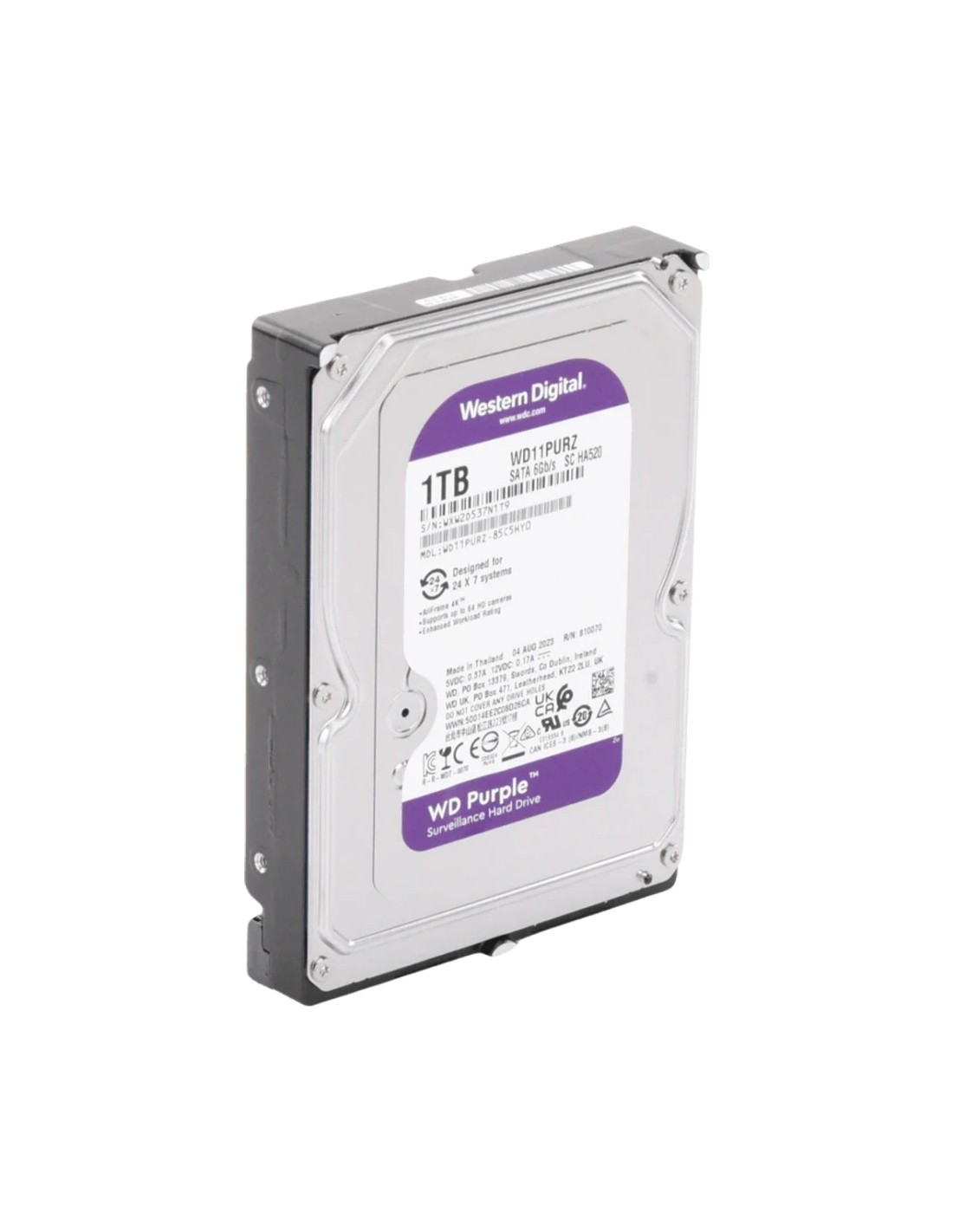 Disco duro WD Purple WD11PURZ 1TB SATA III 3,5 pulgadas 5400rpm