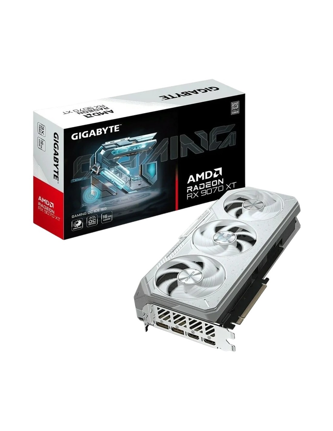 Tarjeta gráfica Gigabyte Radeon RX 9070 XT Gaming OC Ice 16GB GDDR6 3 