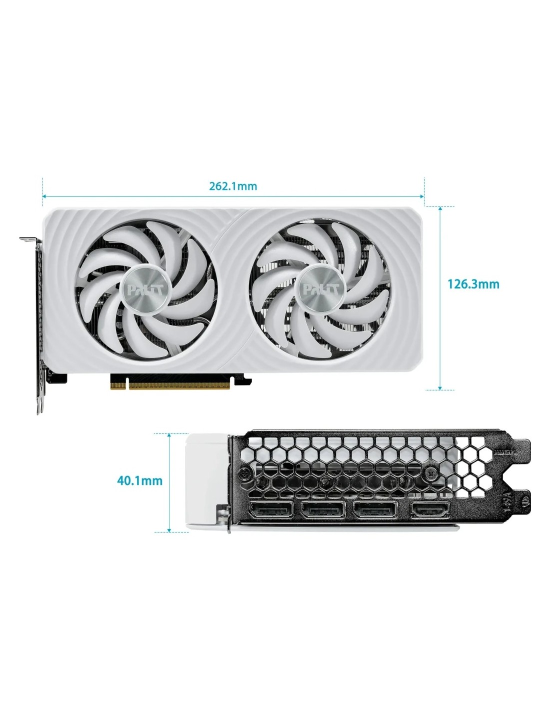 Tarjeta gráfica Palit GeForce RTX 5060 OC Blanco 8GB GDDR7 en Logroño