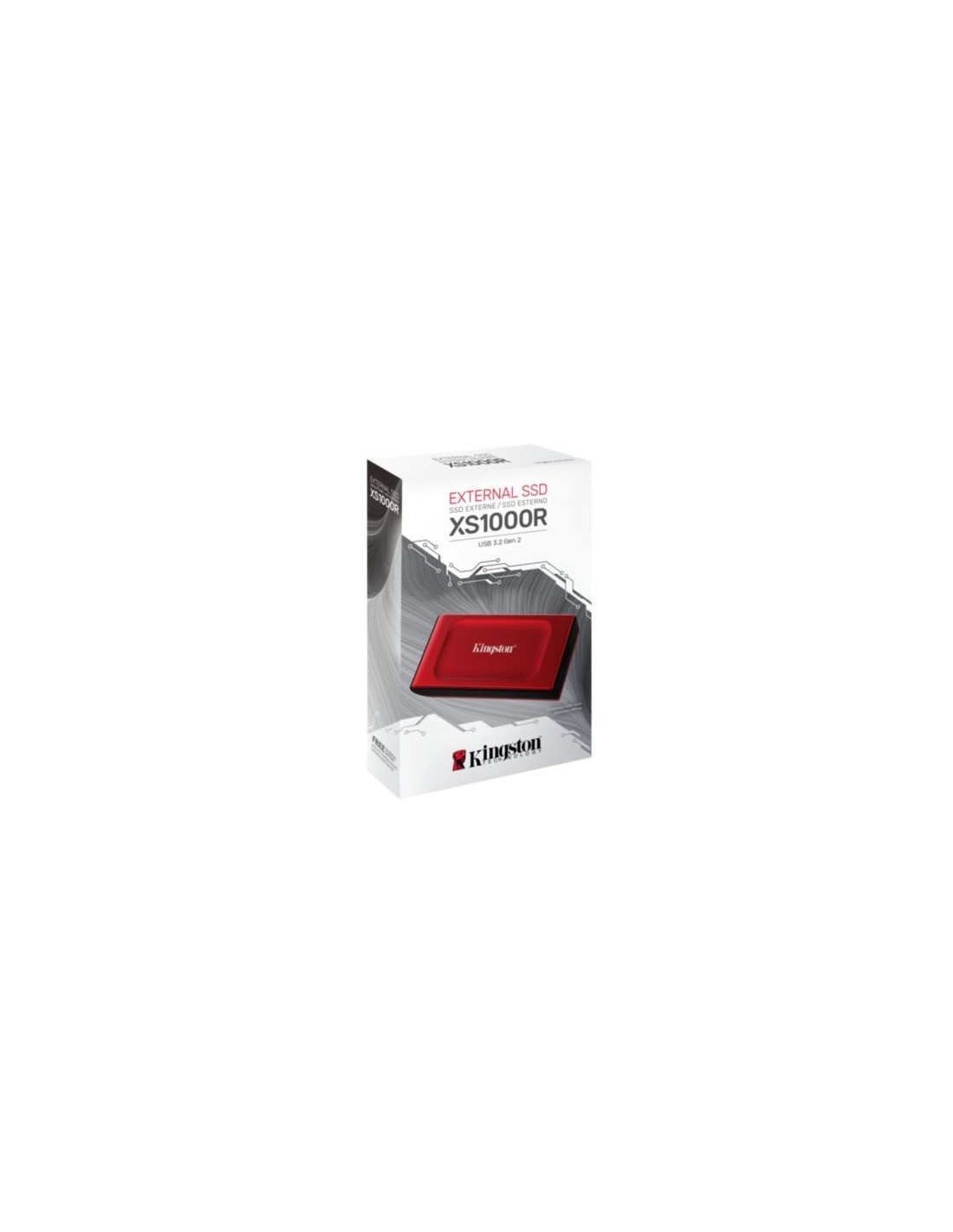 Kingston XS1000 2TB Rojo USB 3.2 Gen 2 1050MB/s SSD externo en Logroño