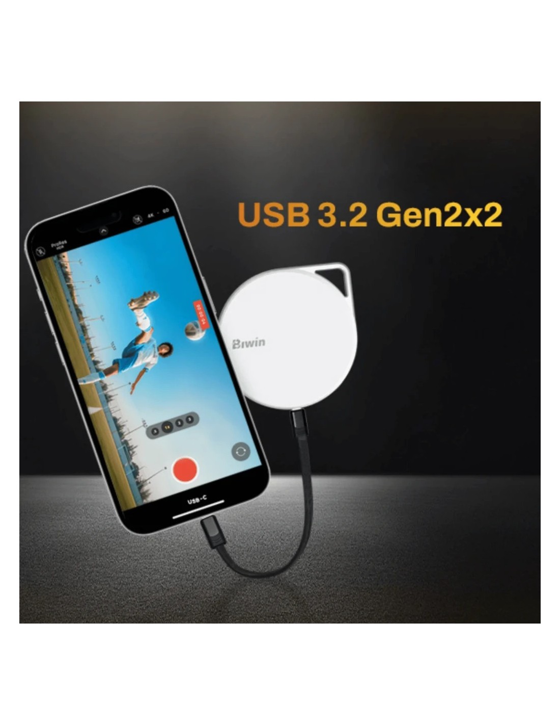 PM2000 Biwin 1TB Negro USB-C 2000MB/s SSD externo en Logroño