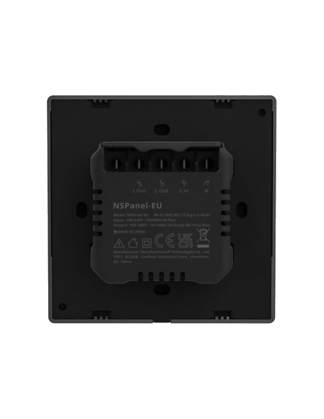 SONOFF NSPanel Negro WiFi Pantalla inteligente, centro de control, ter