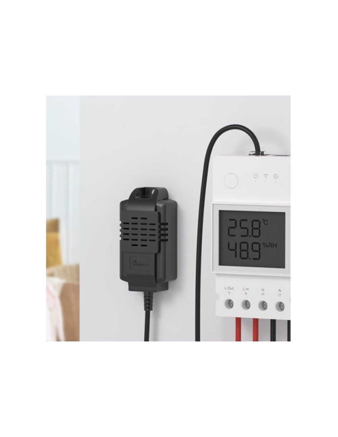 Sensor de temperatura y humedad SONOFF THS01 Negro en Logroño
