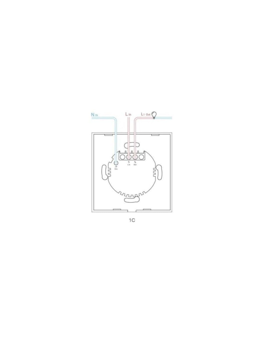 Interruptor táctil inteligente SONOFF T0 1C WiFi compatible con Alexa 
