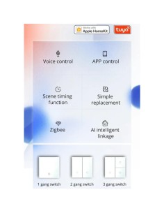 Interruptor inteligente Zemismart K6 Individual Blanco Zigbee 2