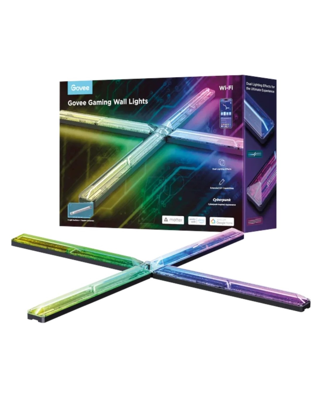 Lámpara de pared LED Govee H6063 Gaming RGBIC WiFi Bluetooth