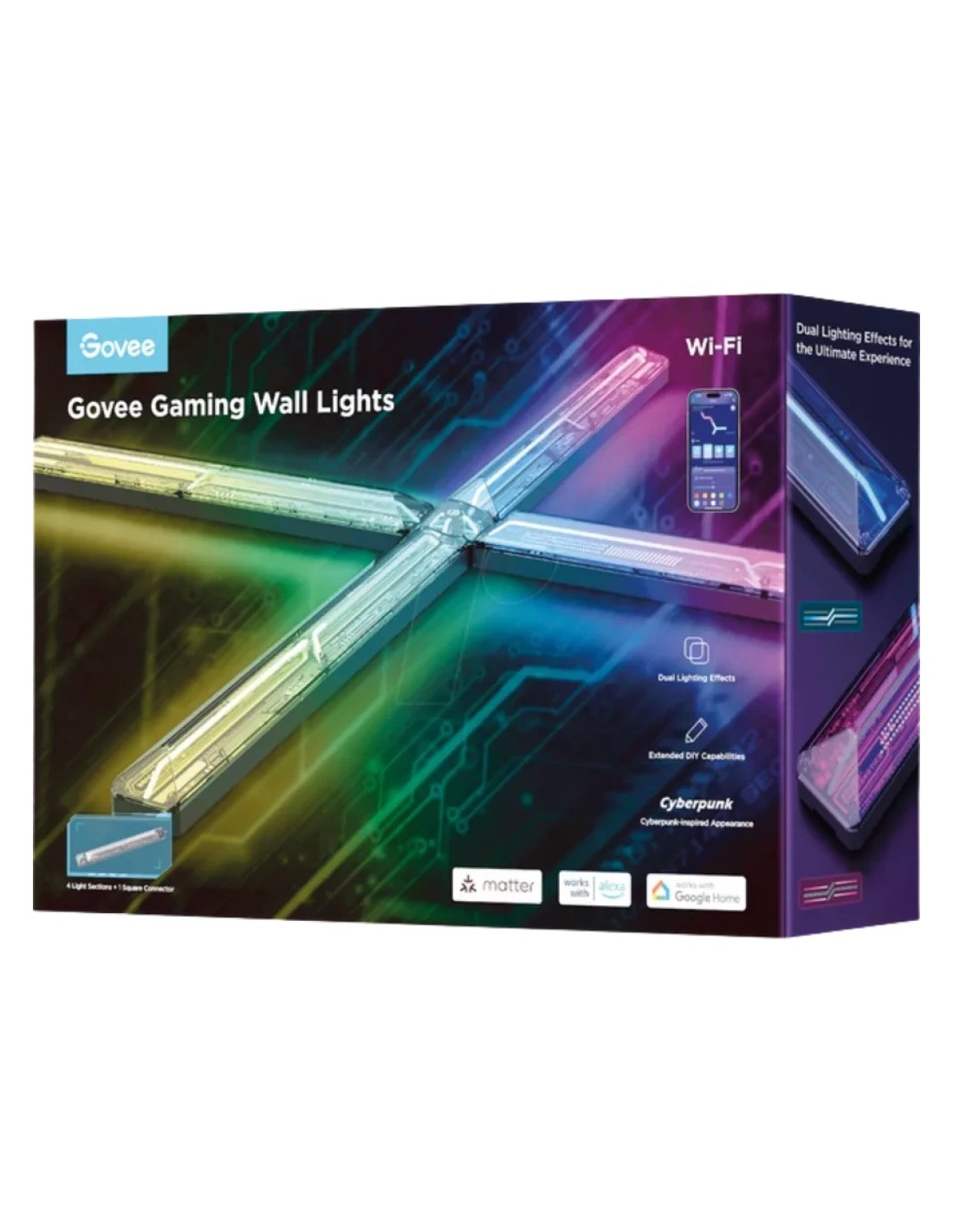 Lámpara de pared LED Govee H6063 Gaming RGBIC WiFi Bluetooth