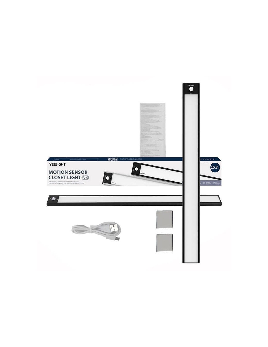 Lámpara inteligente Yeelight Closet Sensor Light 40cm Negro 4000K