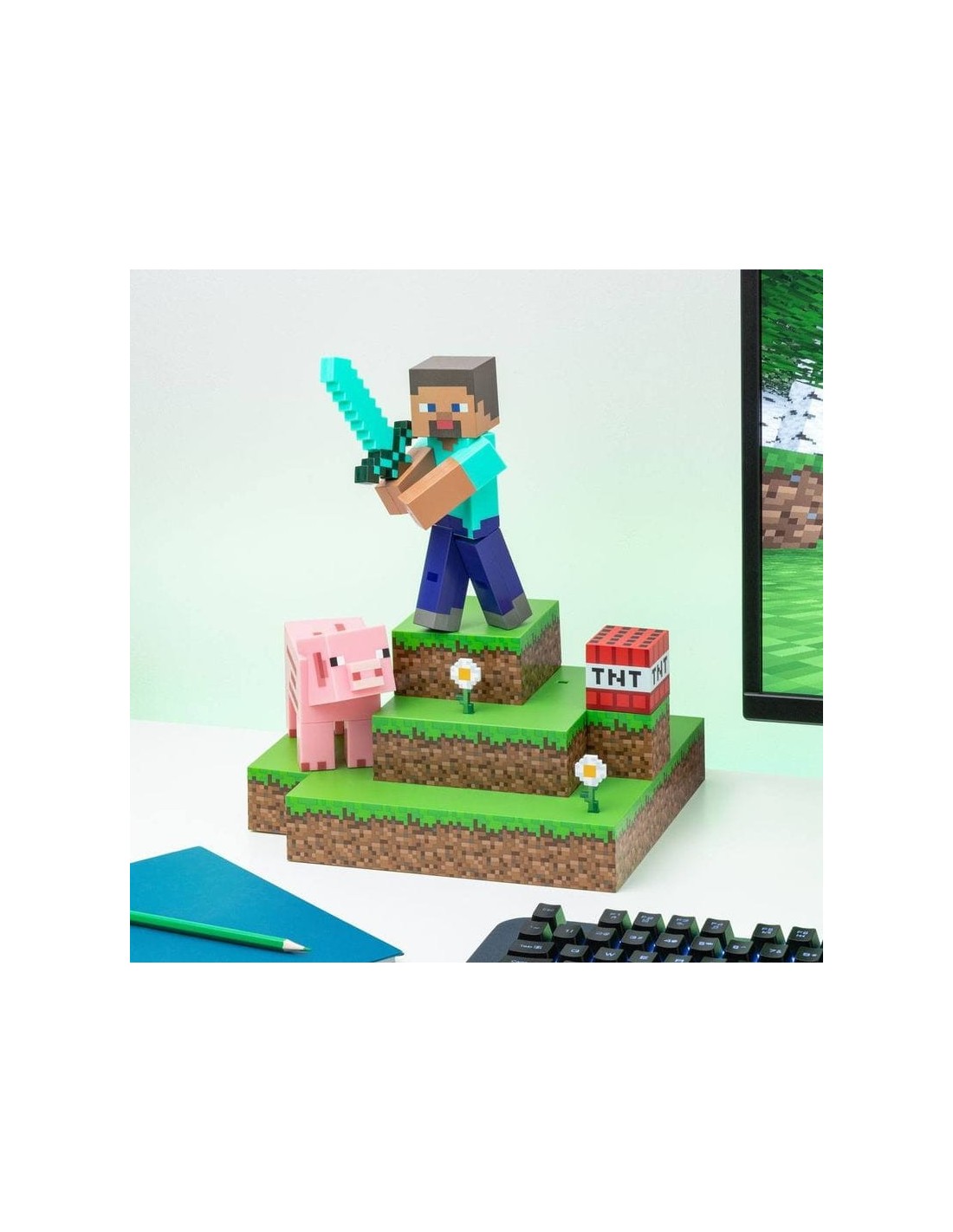 Lámpara Paladone Steve Diorama Minecraft en Logroño