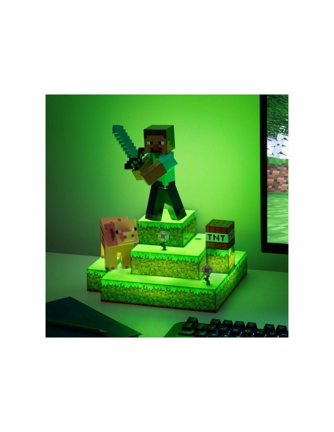 Lámpara Paladone Steve Diorama Minecraft en Logroño