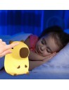 Lámpara de mesita de noche para niños Lámpara LED de silicona con bate