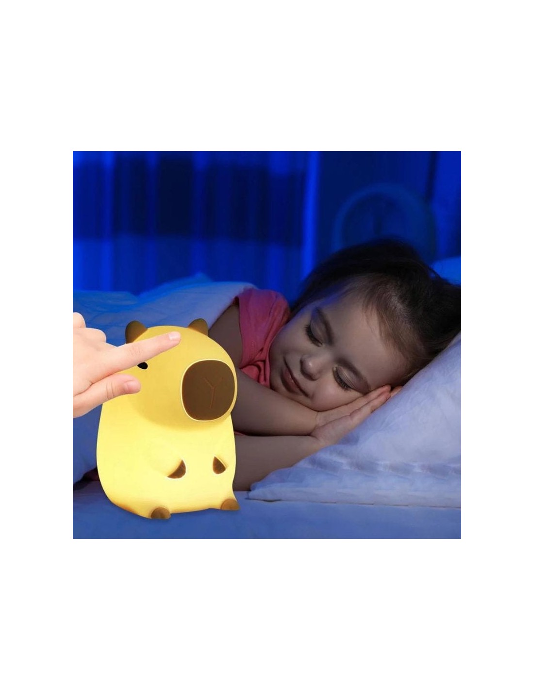 Lámpara de mesita de noche para niños Lámpara LED de silicona con bate
