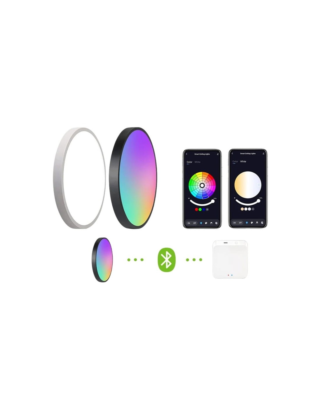 Lámpara de techo inteligente Gosund LB13 Blanco Bluetooth RGB 300 mm