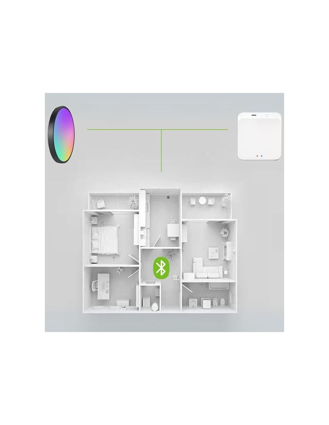 Lámpara de techo inteligente Gosund LB13 Blanco Bluetooth RGB 300 mm