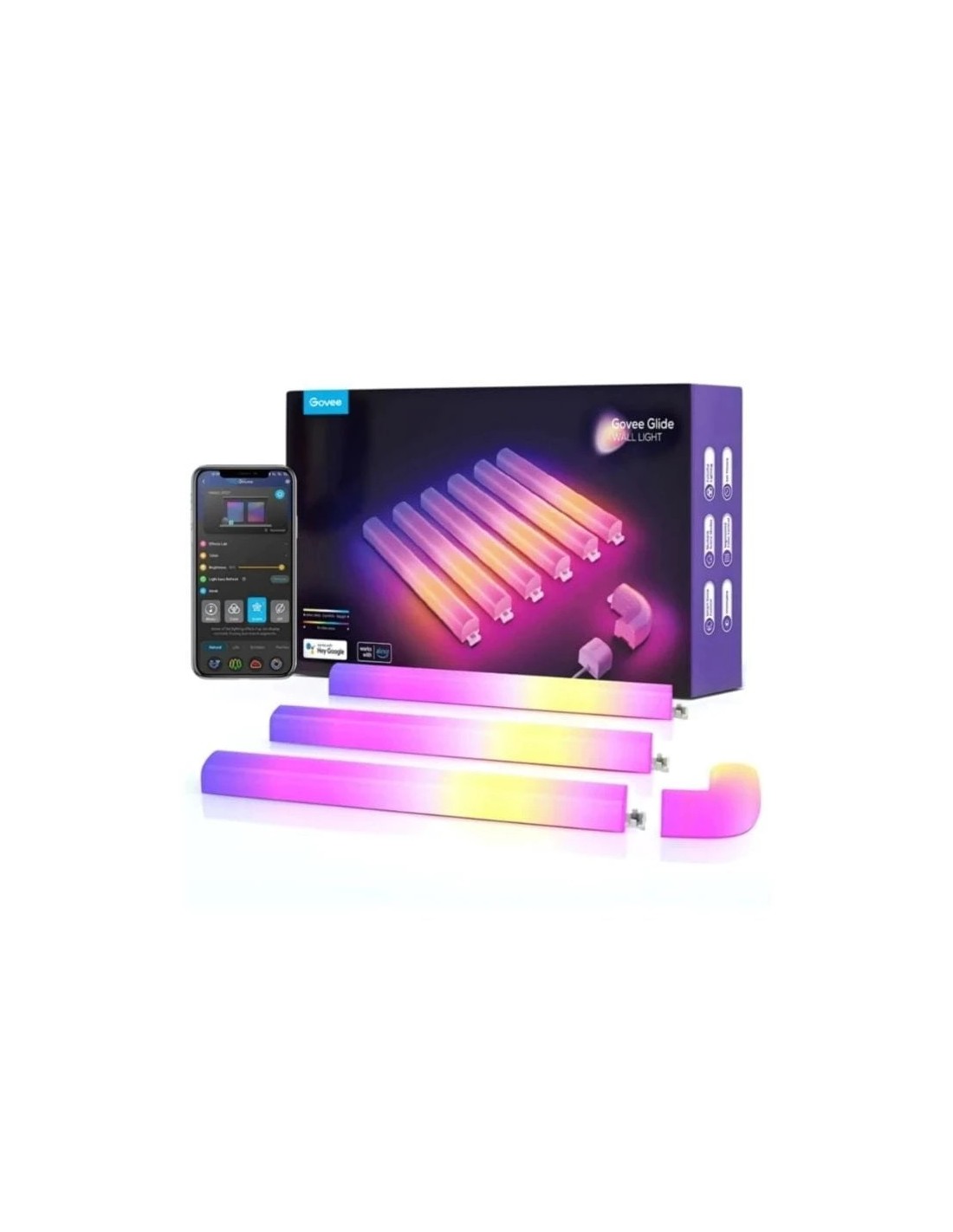 Lámpara inteligente Govee H6062 Glide 6+1 Luz de Pared compatible con 