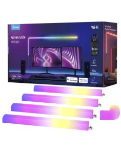 Lámpara de pared LED Govee Glide Wall Light WiFi Bluetooth RGBIC compa