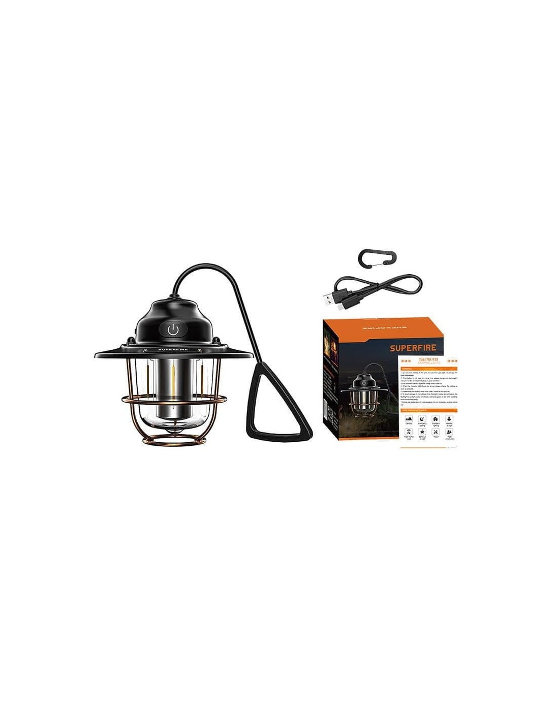 Lámpara de camping 2000mAh IPX4 30h Superfire T57 en Logroño
