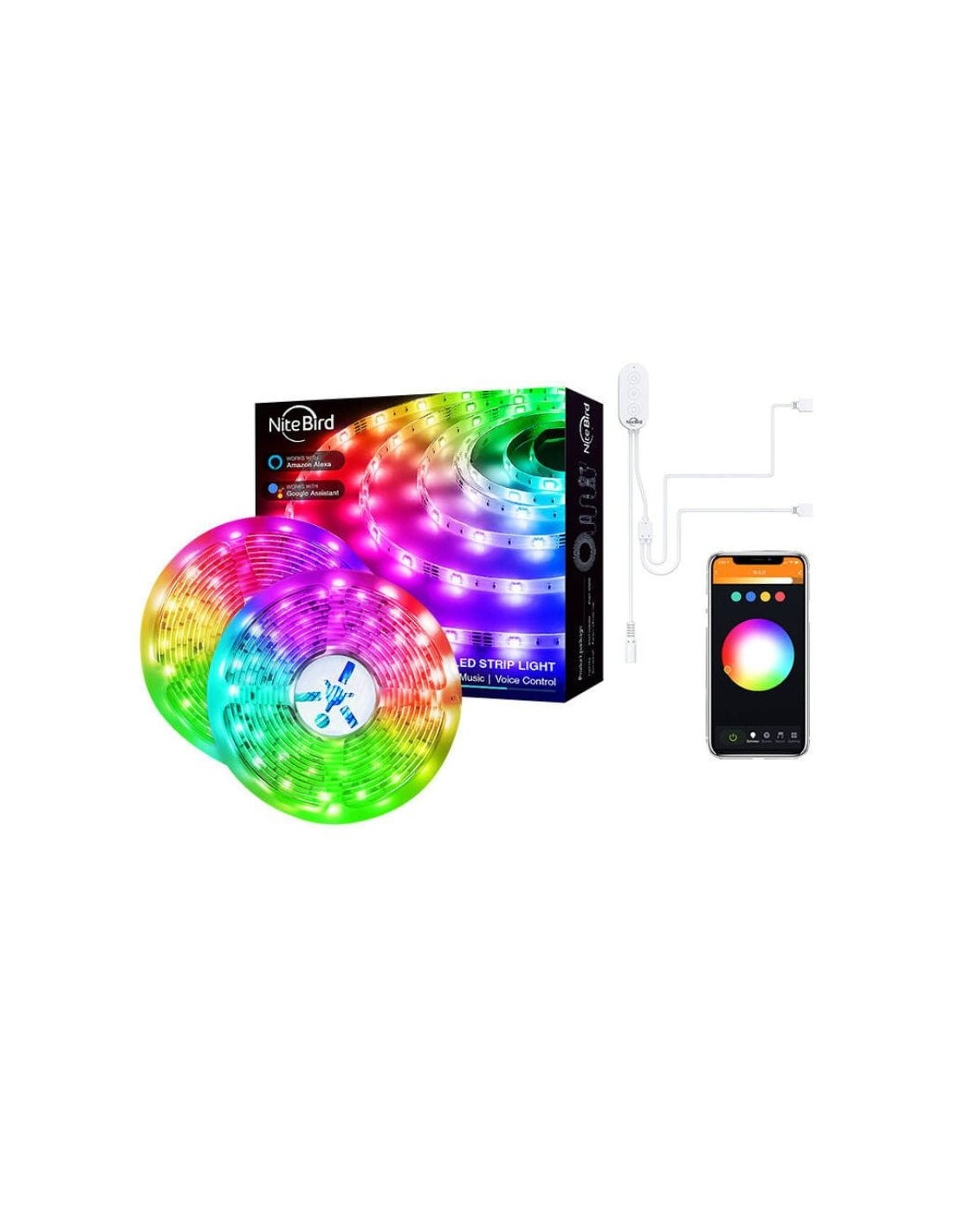 Tira LED inteligente NiteBird SL3 Tuya 2x5 m WiFi en Logroño