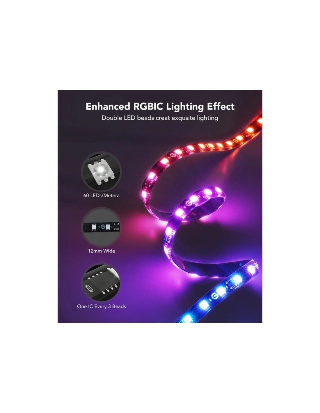 Tira LED Govee H605C Envisual TV Backlight T2 compatible con Alexa y G