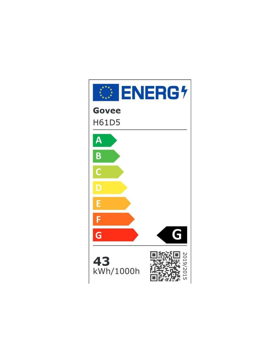 Tira LED Govee H61D5 WiFi RGBIC 5 m Matter Bluetooth compatible con Al