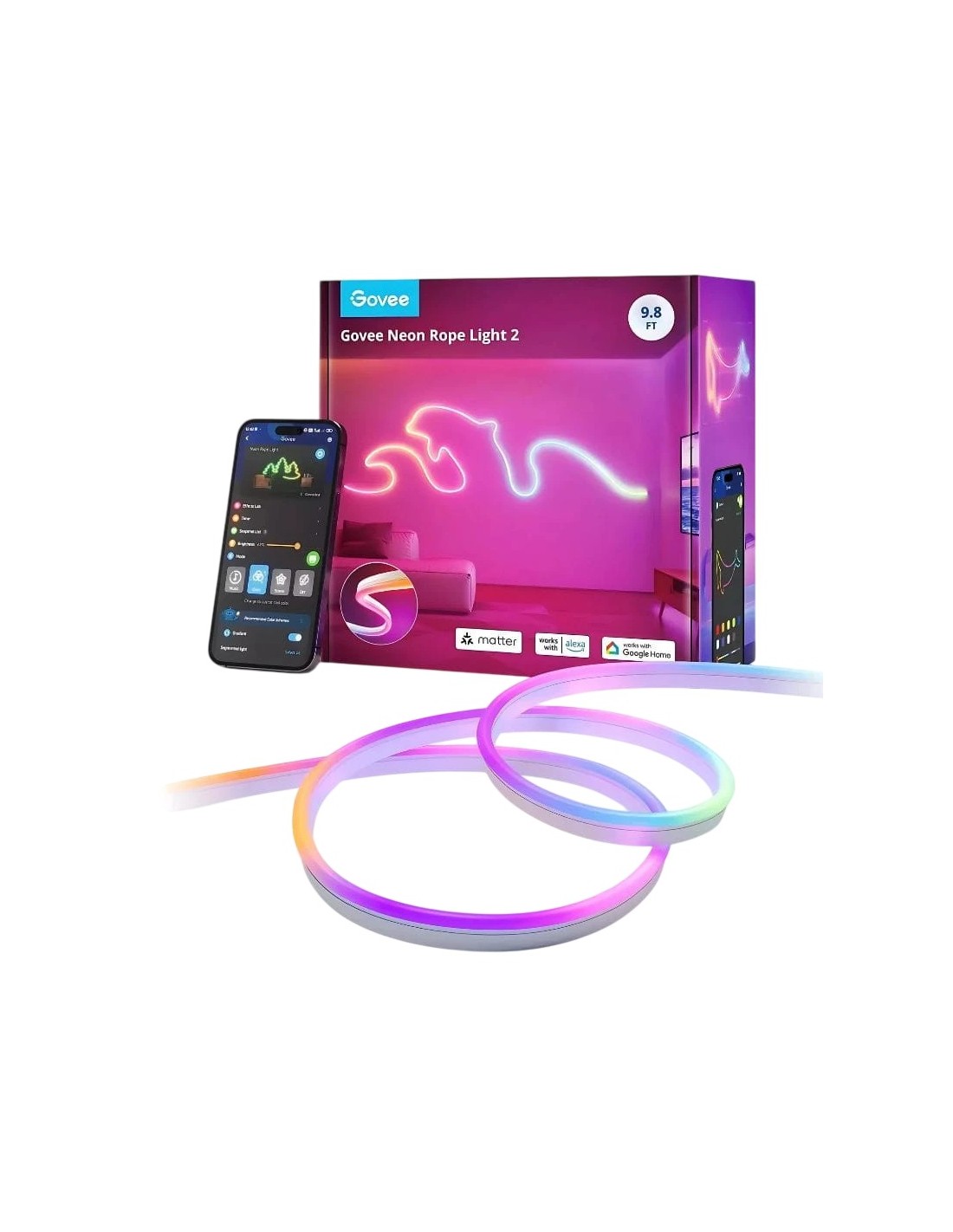 Tira LED Govee Neon Rope Light 2 3 m en Logroño