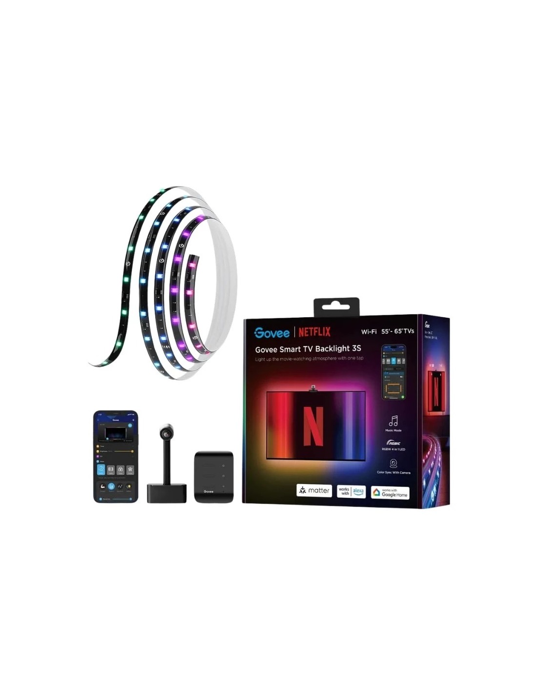 Tira LED Govee H6098 Envisual TV Backlight Edición Netflix WiFi Blueto