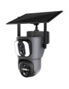 Cámara de vigilancia Escam QF390 Negro Dual Full HD WiFi Solar