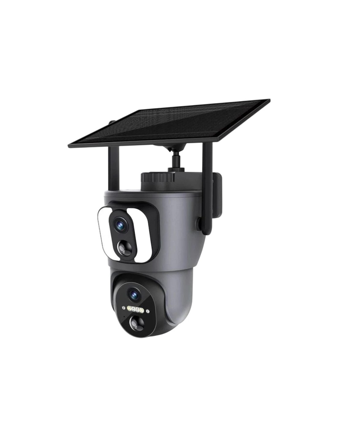 Cámara de vigilancia Escam QF390 Negro Dual Full HD WiFi Solar