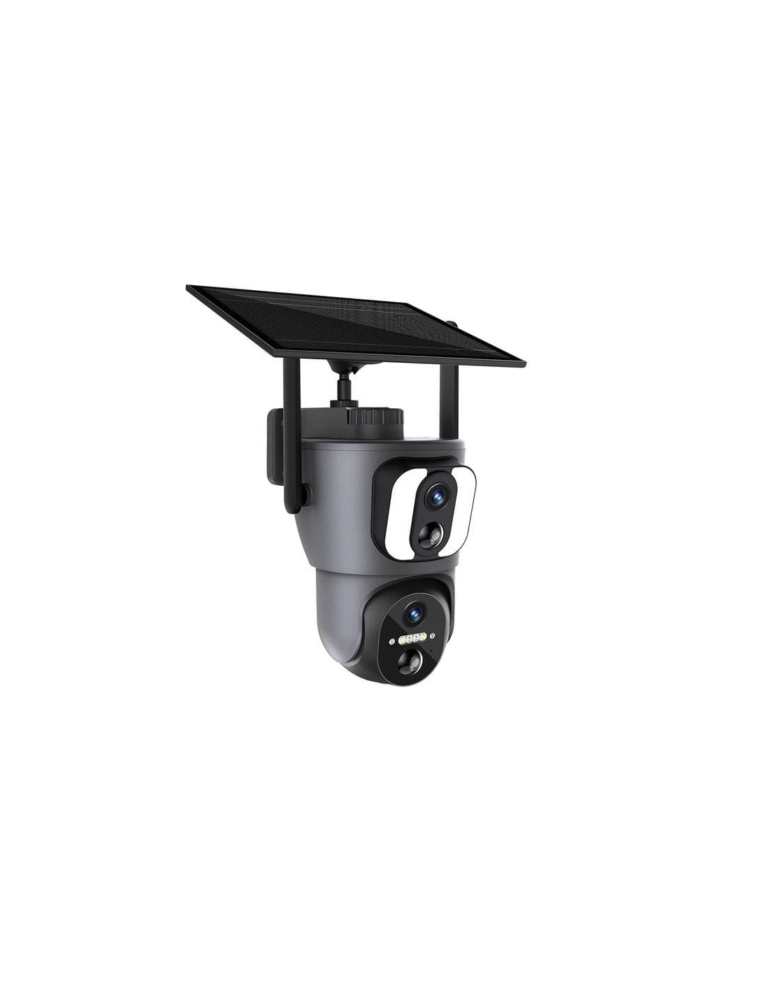 Cámara de vigilancia Escam QF390 Negro Dual Full HD WiFi Solar