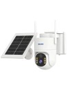 Cámara de vigilancia Escam QFS71 3MP 4G Solar visión nocturna PTZ audi