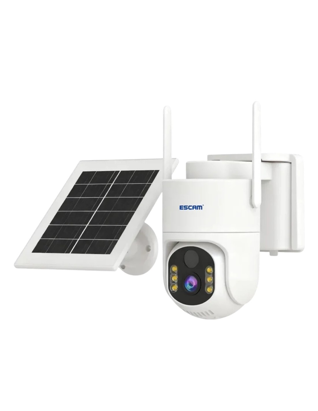 Cámara de vigilancia Escam QFS71 3MP 4G Solar visión nocturna PTZ audi