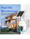 Cámara de vigilancia Escam QFS71 3MP 4G Solar visión nocturna PTZ audi