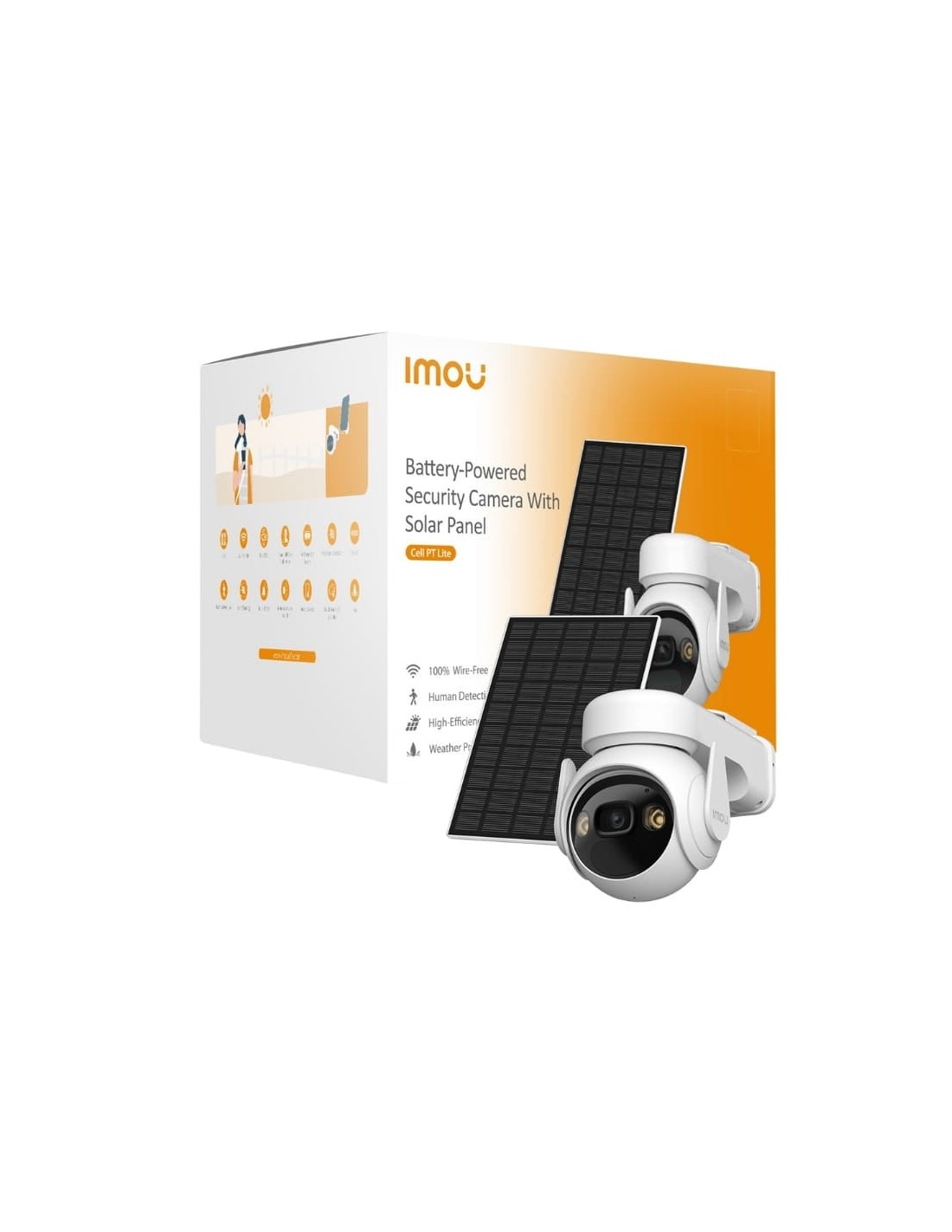 Cámara de vigilancia IMOU Cell PT Kit Blanco 3MP Solar IP66 en Logroño