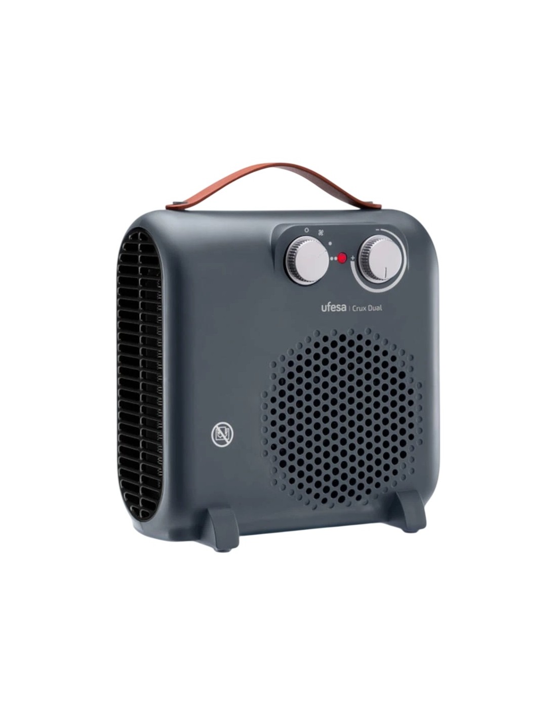 Calefactor eléctrico Ufesa Crux Dual 2000W Gris Interior termostato pr