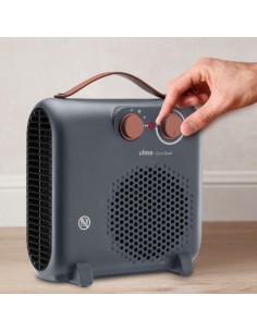 Calefactor eléctrico Ufesa Crux Dual 2000W Gris Interior termostato pr 2