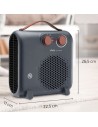 Calefactor eléctrico Ufesa Crux Dual 2000W Gris Interior termostato pr