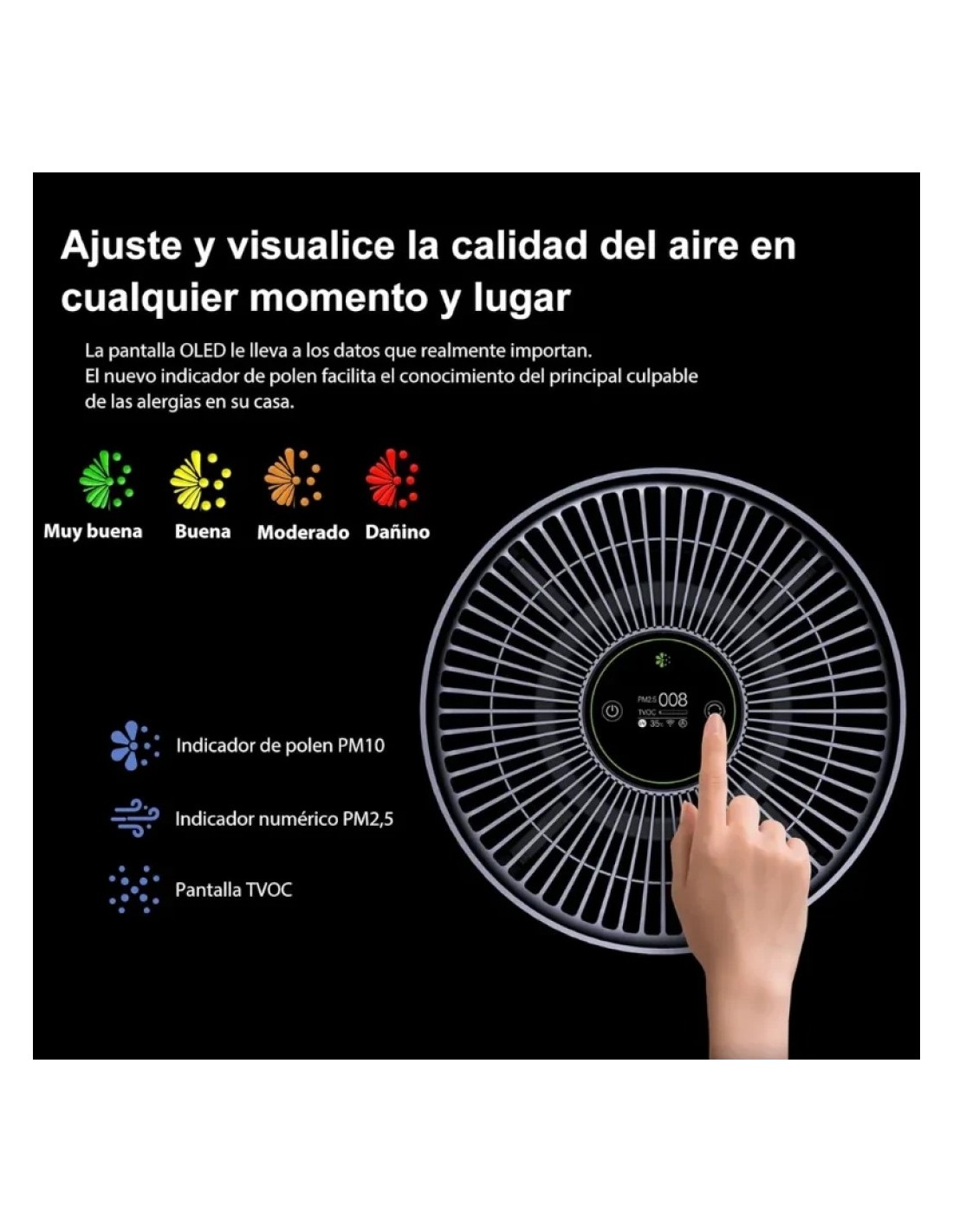 Purificador de aire Smartmi Air Purifier 2 40W CADR 353m³/h 53dB